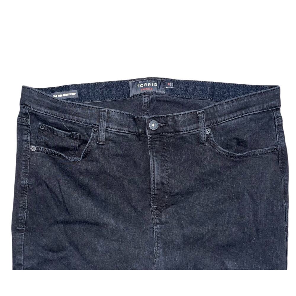 Torrid Sky High Skinny Crop Women's Black Jeans size 20